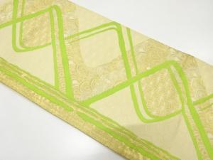 アンティーク　変わり立涌に古典柄織り出し袋帯（材料）